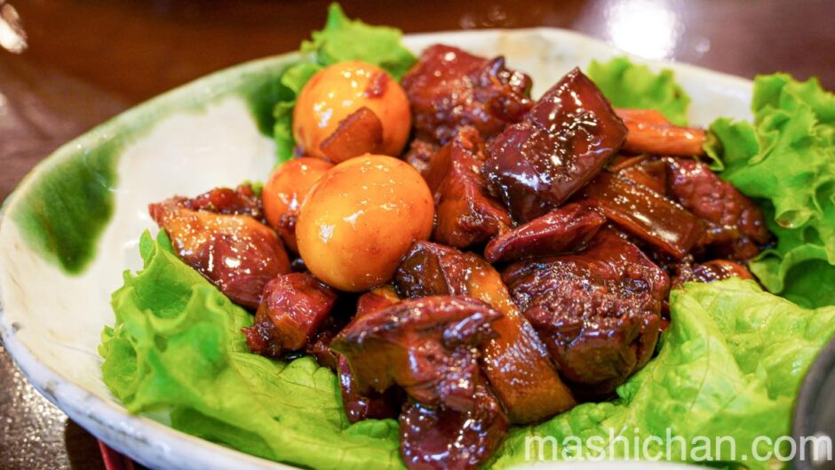 山梨 甲府 そば 奥藤本店 甲府駅前店 甘辛いタレが美味しい 鳥モツ煮 ましちゃんのブログ